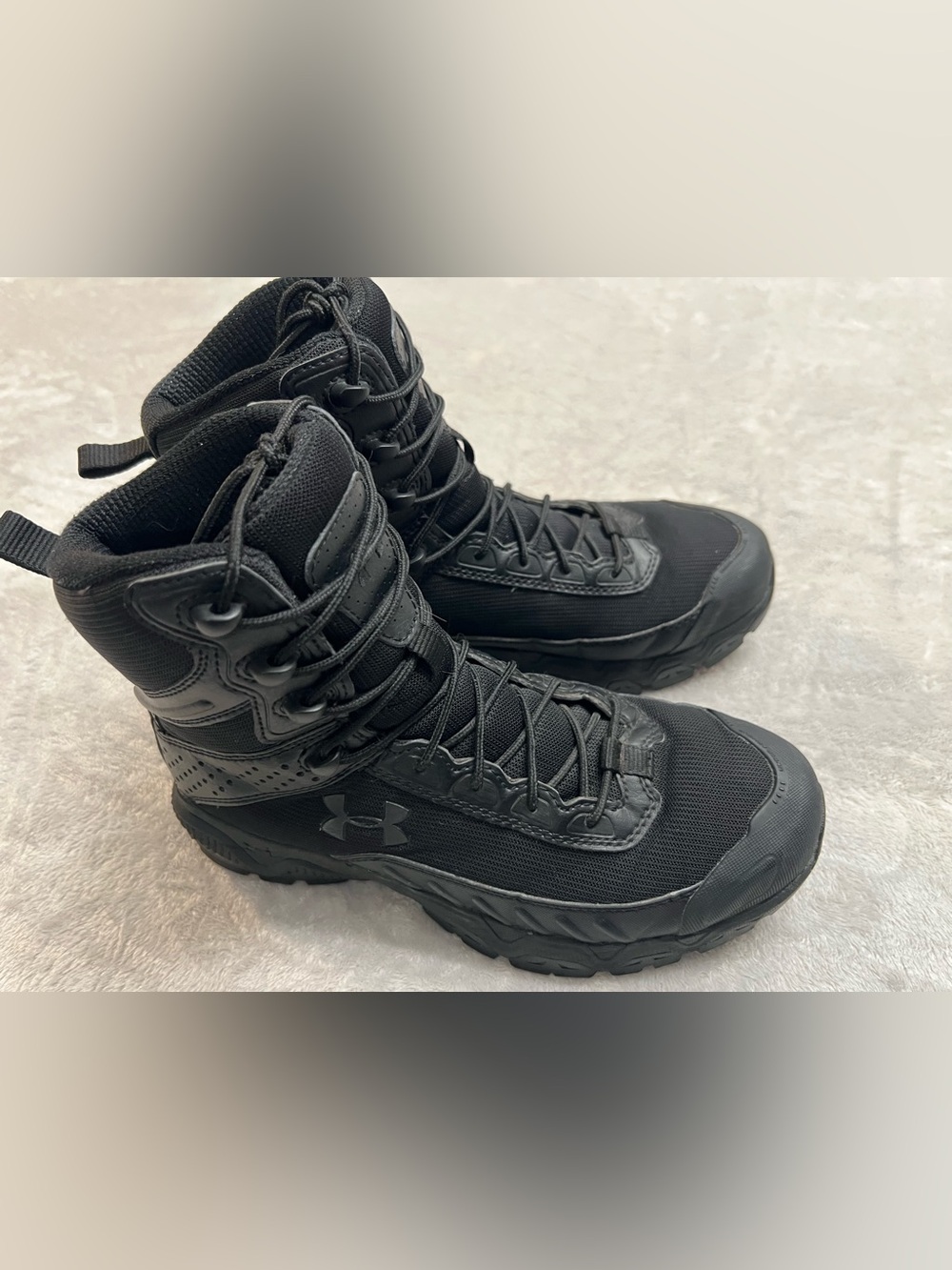 Under Armour Valsetz 2.0 Mens Size 8 Black Tactical Combat Lace Up Hiking Boots